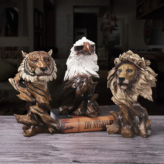 Estátua Decorativa de Animal em Resina Estilo Europeu