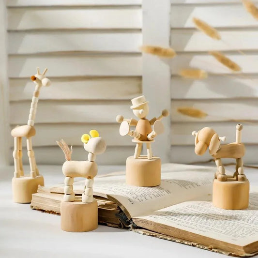 Estátuas Artesanais de Madeira Animais Decorativos
