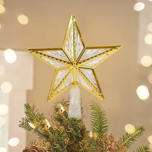 Estrela para árvore de Natal Led com Efeito Cristal