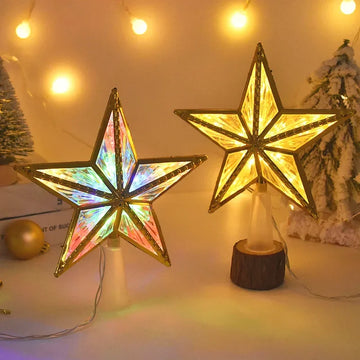 Estrela para árvore de Natal Led com Efeito Cristal