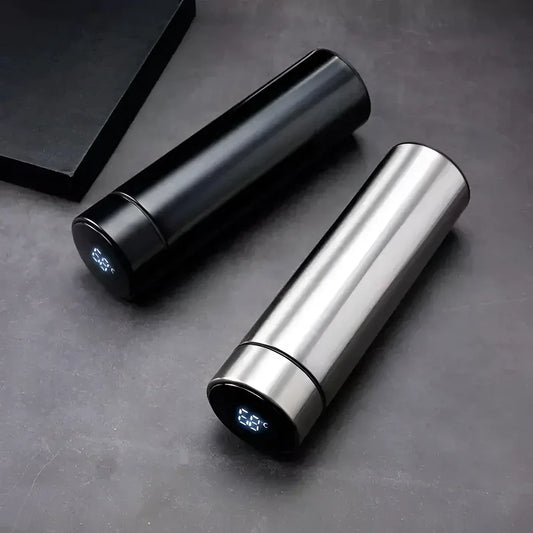 Garrafa Térmica Inox com Sensor de Temperatura Digital Led para Bebidas
