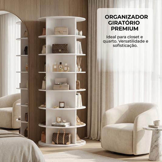 Torre Sapateira Giratória 360° em MDF